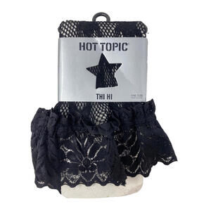 Hot Topic Thigh High Black Net Straps One Size